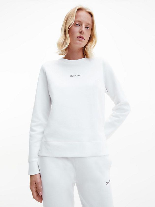 Calvin Klein USA Recycled Polyester Womens Sweatshirt White 3760951-RE